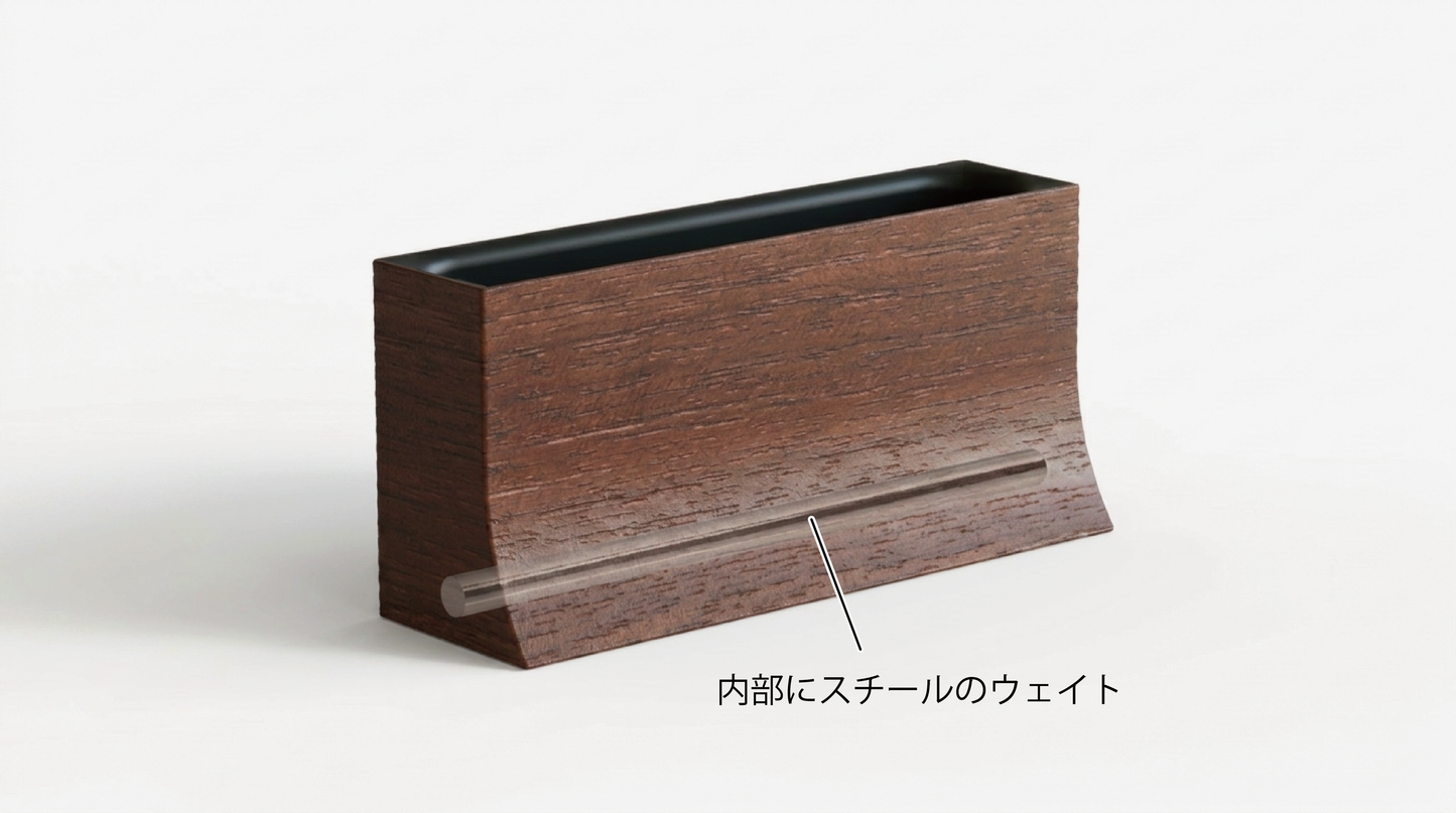 NFCタグ内蔵 天然木×カーボン配合素材ペンスタンド(納期2週間)